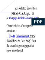 Mortgage-Related Securities (MRS) (C.S. Chpt. 10)