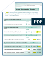 Sentences: Simple, Compound or Complex?