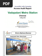 Vadapalani Metro Station Chennai AIC Access Audit Report