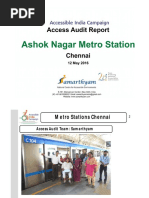 Ashok Nagar Metro Station Chennai AIC Access Audit Report