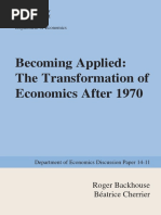 Becoming Applied: The Transformation of Economics After 1970