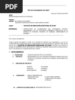 SOLICITUD Ampliación Excepcional de Plazo