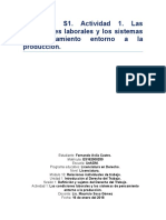 M10. U1. S1. Actividad 1. Las Condiciones Laborales y Los Sistemas de Pensamiento Entorno A La Producción