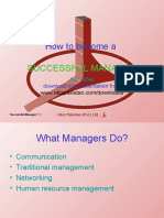 How To Become A: Successful Manager