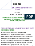 Refrigeration and Air-Conditioning I: Bukola O. Bolaji