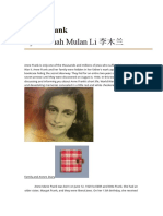 Anne Frank: By: Hannah Mulan Li 李木兰
