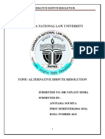 Chanakya National Law University: Alternative Dispute Resolution