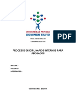 Procesos Disciplinarios Internos para Abogados