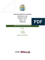 3ano MAT ALUNO 1bimestre - Ensino A Distancia 1 Bimestre