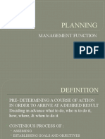 Planning - Nursing Management Function