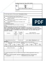 Application Form For Year 2011-2012 Instructions