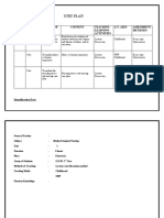 Unit Plan: Unit TIME (HRS) Objective S Content Teaching Learning Activities A.V. Aids Assessment Methods