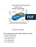 AU-222-Automobile Instrumentation: Lecture No:16 DR - Saqib Jamshed Rind