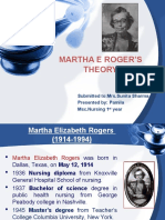 Martha E Roger'S Theory: Submitted To:mrs - Sunita Sharma Presented By: Pamila MSC - Nursing 1 Year