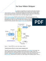 Typical PFD For Sour Water Stripper Column: Crude Oil Production Slug Catcher