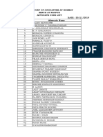 High Court of Judicature at Bombay Bench at Nagpur Advocate Code List DATE: 30/11/2019