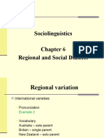 Sociolinguistics Regional and Social Dialects