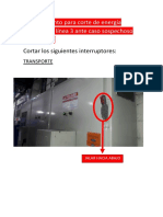 Procedimiento para Corte de Energía Eléctrica en Línea 3 Ante Caso Sospechoso de Covid