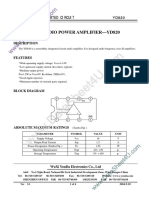 1.2W Audio Power Amplifier-Yd820: Youda Integrated Circuit