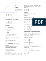 Differentiation: Dy DX Dy DZ × DZ DX