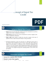 Concept of Input Tax Credit: © Indirect Taxes Committee, ICAI