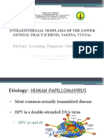 Intraepithelial Neoplasia of The Lower Genital Tract