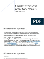 Efficient Market Hypothesis in European Stock Markets: Maria Rosa Borges