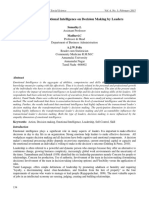 Influence of Emotional Intelligence On Decision Making by Leaders