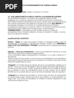 Contrato de Arrendamiento de Vivienda Urbana