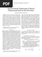 Spectral Entropy Employment in Speech Enhancement Based On Wavelet Packet