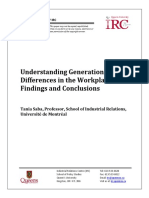 Understanding Generational Differences in The Workplace Findings and Conclusions