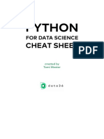 Python Cheat Sheet For Data Scientists by Tomi Mester 2019 PDF