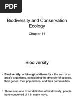 Notes - Ch. 11 Biodiversity and Conservation Ecology