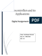 Microcontrollers and Its Applications: Name: Atul Kumar Dwivedi Reg. No.-17BEC0813 Slot: G2