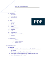 Work Procedure For Earth Work: Excavation 1.1