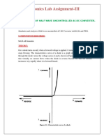 Power Electronics Lab Assignment-III: Simulation of Half Wave Uncontrolled Ac-Dc Converter