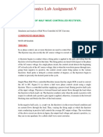 Power Electronics Lab Assignment-V: Simulation of Half Wave Controlled Rectifier