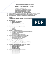 Listening Comprehension Test For 10th Form Students