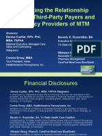 Navigating The Relationship Between Third-Party Payers and Pharmacy Providers of MTM