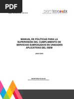 Manual de Políticas para La Supervision Del Cumplimiento de Servicios Subrogados