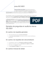 Auditoría Interna ISO 9001 Ejemplos