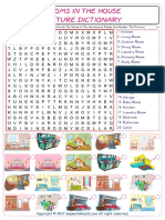 Rooms in The House Find and Circle The Words in The Wordsearch Puzzle and Number The Pictures 8445