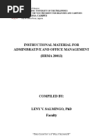 Instructional Material For Adminisrative and Office Management (HRMA 20013)