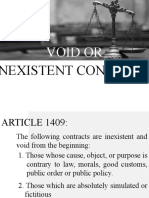 Void Or: Inexistent Contracts