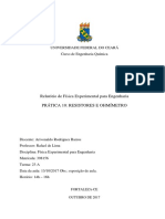 Relatório Prática 10 - RESISTORES E OHMÍMETRO