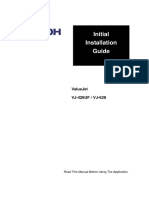 Initial Installation Guide: Valuejet Vj-426Uf / Vj-628