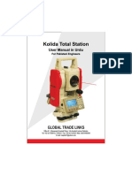 Kolida Total Station: User Manual in Urdu