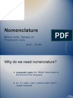 Nomenclature Binary Ternary and Acids