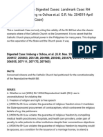 The BAR - Philippine Digested Cases - Landmark Case - RH BILL CASE - Imbong Vs Ochoa Et - Al. G.R. No. 204819 April 8, 2014 (Digested Case)