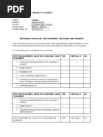 LDM1 Module 4 Readiness Checklist For Learners, Teachers and Parents